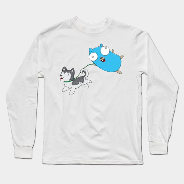 Gopher and Husky Long Sleeve T-Shirt by MariaNinfa